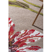 Ted Baker Burgundy Botanical Tulip Outdoor Rug