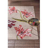 Ted Baker Burgundy Botanical Tulip Outdoor Rug