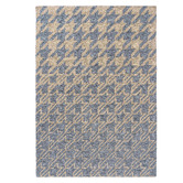 Ted Baker Washed Blue Houndstooth Outdoor Rug