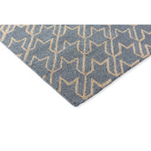Ted Baker Washed Blue Houndstooth Outdoor Rug