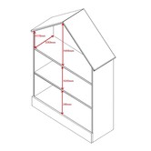 Gigi's Garden Racer Bookcase with Shelves