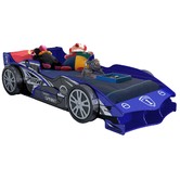 Gigi&#039;s Garden Blue Speed Racing Single Bed