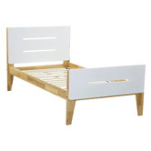 Gigi&#039;s Garden White &amp; Natural Galaxy Single Bed with mattress