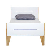 Gigi&#039;s Garden White &amp; Natural Galaxy Single Bed with mattress