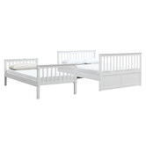 Gigi&#039;s Garden White Seattle Single Over Double Convertible Bunk Bed with Trundle