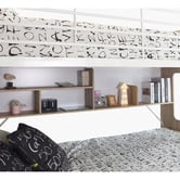 Gigi's Garden White Single Over Double Trio Bunk Bed with Shelves &amp; Trundle