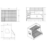 Gigi's Garden White Single Over Double Trio Bunk Bed With Shelves ...