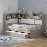 Gigi's Garden Quentin Storage Bed with Wall Bookcase