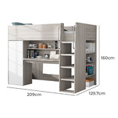 Gigi&#039;s Garden Horizon King Single Loft Bed with Shelves