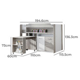 Gigi&#039;s Garden Cape Mid Sleeper Bed with Desk