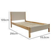 Gigi's Garden Bakri Rubberwood King Single Bed Frame