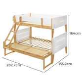 Gigi&#039;s Garden Irvine Single-Over-Double Rubberwood Bunk Bed