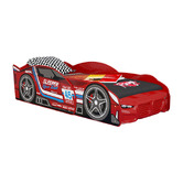 Gigi's Garden Yasin Adjustable Racing Car Bed with Long Single Mattress