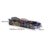 Gigi&#039;s Garden Anvha Adjustable Racing Car Bed with Mattress