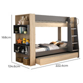 Gigi&#039;s Garden Cicely Single Bunk Bed with Bookshelf