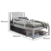 Gigi's Garden Clemmie Single Bed with Storage &amp; Guardrail
