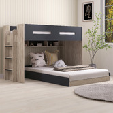 Gigi&#039;s Garden Campbell Single Over Double Bunk Bed with Shelves