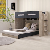 Gigi&#039;s Garden Campbell Single Over Double Bunk Bed with Shelves
