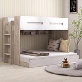 Gigi&#039;s Garden Campbell Single Over Double Bunk Bed with Shelves