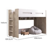Gigi's Garden Campbell Single Loft Bed with Shelves