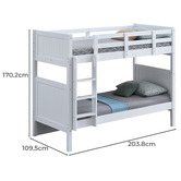 Gigi&#039;s Garden Lincoln Single Rubberwood Bunk Bed