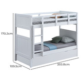 Gigi&#039;s Garden Lincoln Single Rubberwood Bunk Bed