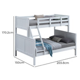 Gigi&#039;s Garden Lincoln Single Over Double Bunk Bed