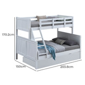 Gigi&#039;s Garden Lincoln Single Over Double Bunk Bed