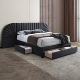 Gigi's Garden Bracha Upholstered Queen Bed with Storage Drawers