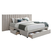 Gigi's Garden Audree Upholstered Queen Bed with Storage Drawers