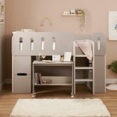Gigi's Garden Folly Single Loft Bed with Desk