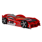 Gigi's Garden Gilbert Adjustable Racing Car Bed with Mattress