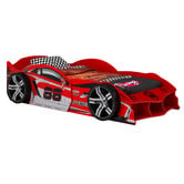 Gigi's Garden Gilbert Adjustable Racing Car Bed with Mattress