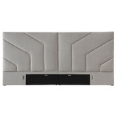 Gigi's Garden Oat White Clair Oversized Upholstered Bedhead