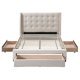 Gigi's Garden Aurel Upholstered Bed with Storage Drawers