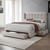 Gigi's Garden Aurel Upholstered Bed with Storage Drawers