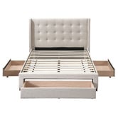 Gigi's Garden Aurel Upholstered Bed with Storage Drawers
