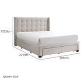 Gigi's Garden Aurel Upholstered Bed with Storage Drawers