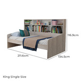 Gigi's Garden Dustin King Single Bed with Bookcase