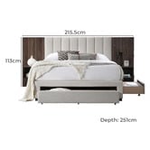 Gigi's Garden Mika Upholstered Bed Frame with Drawers