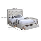 Gigi's Garden Alani Upholstered Bed Frame with Drawers