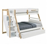 Gigi's Garden Evan Single Over Double Bunk Bed with Single Trundle