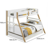 Gigi's Garden Ethan Single Over Double Bunk Bed with Double Trundle