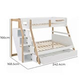 Gigi's Garden Evan Single Over Double Bunk Bed with Single Trundle
