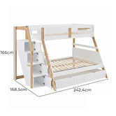 Gigi's Garden Evan Single Over Double Bunk Bed with Double Trundle
