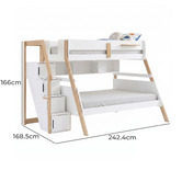 Gigi's Garden Evan Single Over Double Bunk Bed with Shelves