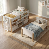 Gigi's Garden Ethan Single Bunk Bed with Storage Units