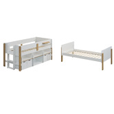 Gigi's Garden Ethan Single Bunk Bed with Storage Units