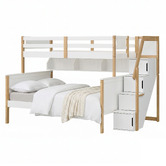 Gigi's Garden Evren Single Over Double Bunk Bed with Shelves