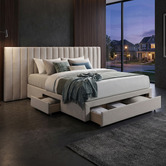 Gigi's Garden Solene Upholstered Bed Frame with Drawers